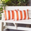 PAGED 20" Square Stripe Pillow, Bed Pillow with Removable Cover, Decorative Throw Pillow for Outdoor and Indoor, Strong Weather Resistance - 3 of 4