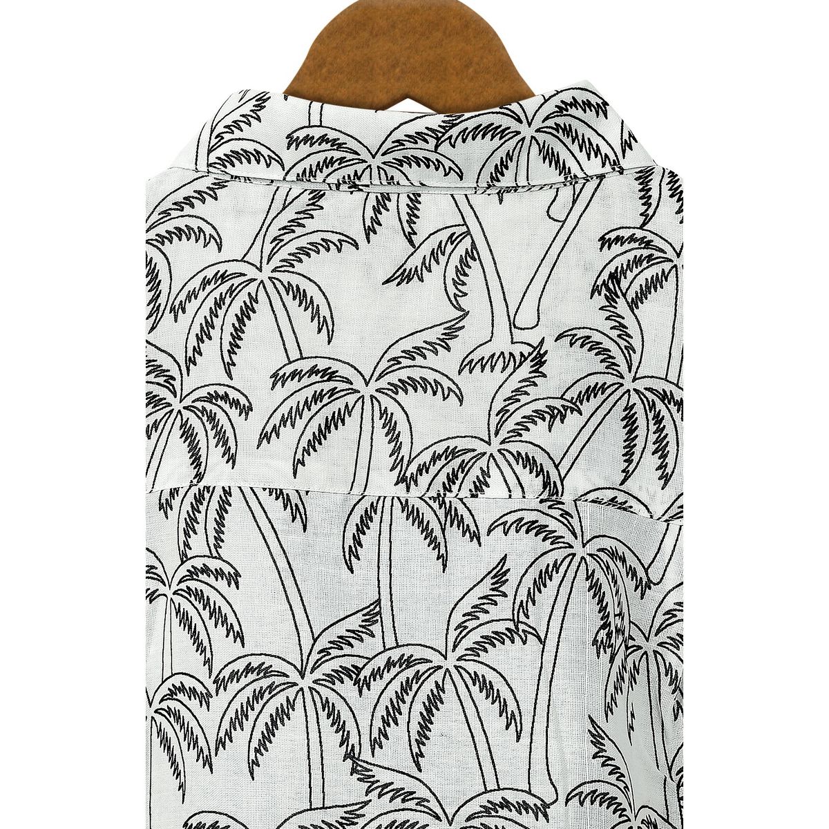 HAPPY BAY Men's Hawaiian Shirts Short Sleeve Button Down Shirt Mens Casual Shirts Linen Effect Tropical Beach Summer Party Shirts XXL Black,Tree - thumbnail 8