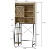 Over The Toilet Storage Cabinet with Sliding Door & Toilet Paper Holder Stand - 2 of 4