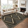 Nasitip Bohemia Geometric Patterns Area Rug,Machine Washable & Non-Slip, Soft Low Pile for Easy-Living Rooms - 2 of 4