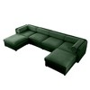 CAVINAS Modern Sectional Sofa with 4 Seats and 2 Ottomans,Convertible Modular Couch with Under-Sofa Storage,Couch for Living Room,2x Corner,Green - 2 of 4