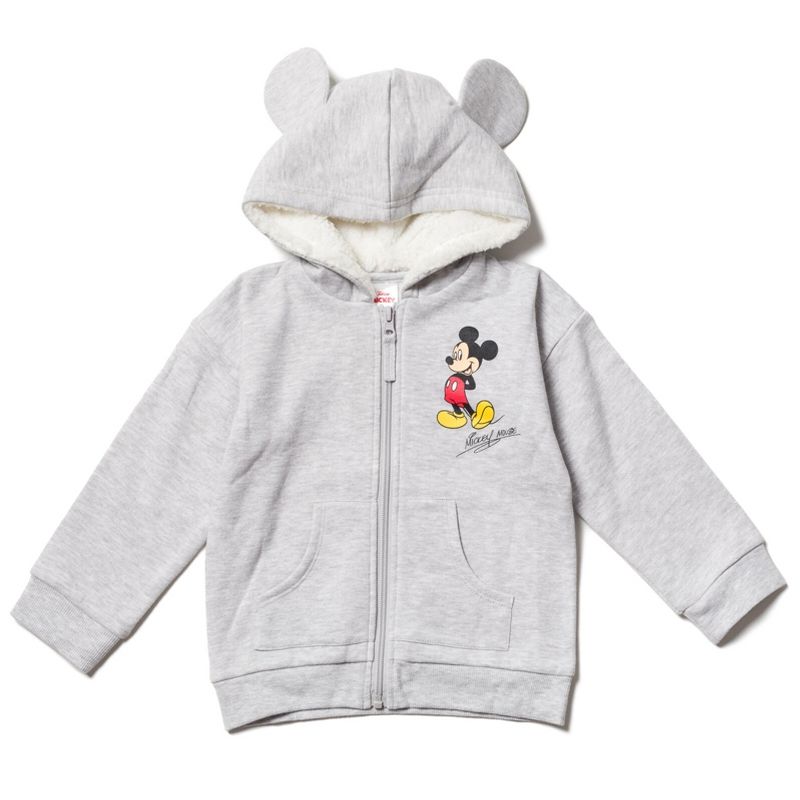 Disney Mickey Mouse Minnie Mouse Lion King Simba Baby Fleece Zip Up Hoodie Newborn to Infant, 1 of 7