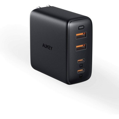 AUKEY 100W USB-C Wall Charger 4-Port Fast Charging Power Delivery Quick Charge 3.0 Wall Plug-In PA-B7 - Black