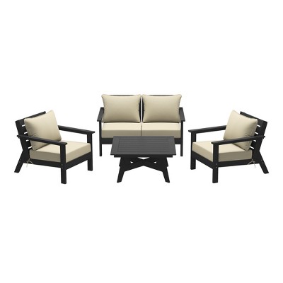 WestinTrends Avalon Outdoor 5-Piece Modular Sectional Patio Furniture Sofa Set