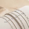 Exquisite 925 sterling silver bracelet set for women, paperclip box herringbone figaro rope chain bracelet fashion set - 2 of 4