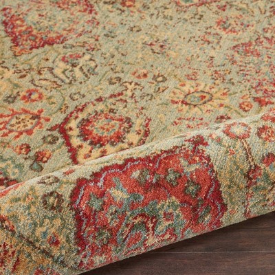 Somerset Vintage Bohemian Light Green 7'9" x 10'10" Area Rug