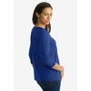 Jessica London Women's Plus Size Dot Trim Sweetheart Neck Tee - 3 of 4