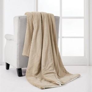 5th Avenue Lux 50"x70" Lush Chevron Throw Blanket in Gift Box - 1 of 4