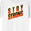 Gym Culture Stay Strong Unisex Adult's White Graphic Tee - 2 of 3