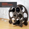Foster & Rye Gears And Wheels Countertop Wine Rack, Durable Plastic Wine Bottle Holder, Holds 6 Standard Wine Bottles, 3.2" x 5.2" x 13.5" - 4 of 4