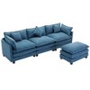 NicBex Modern 112.2" Chenille Sectional Sofa Modular L Shape Sofa Couch with Ottoman for Living Room Apartment - 4 of 4