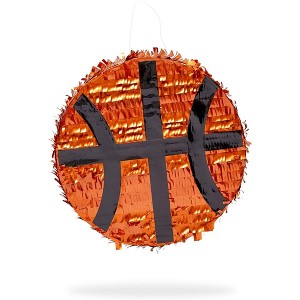 Blue Panda Small Basketball Pinata for Sports Birthday Party Decorations (13 x 13 x 3 inches) - 1 of 4