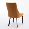 Kitchen Dinner Chair Comfy Fabric Upholstered Accent Chair for Dining Room with Curved Solid Wood Legs,Set of 2 - 3 of 4