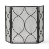 NicBex Classic Wrought Iron Fireplace Screen with Arched Top and Scrollwork Freestanding Fire Guard Safety Gate for Living Room - 2 of 4