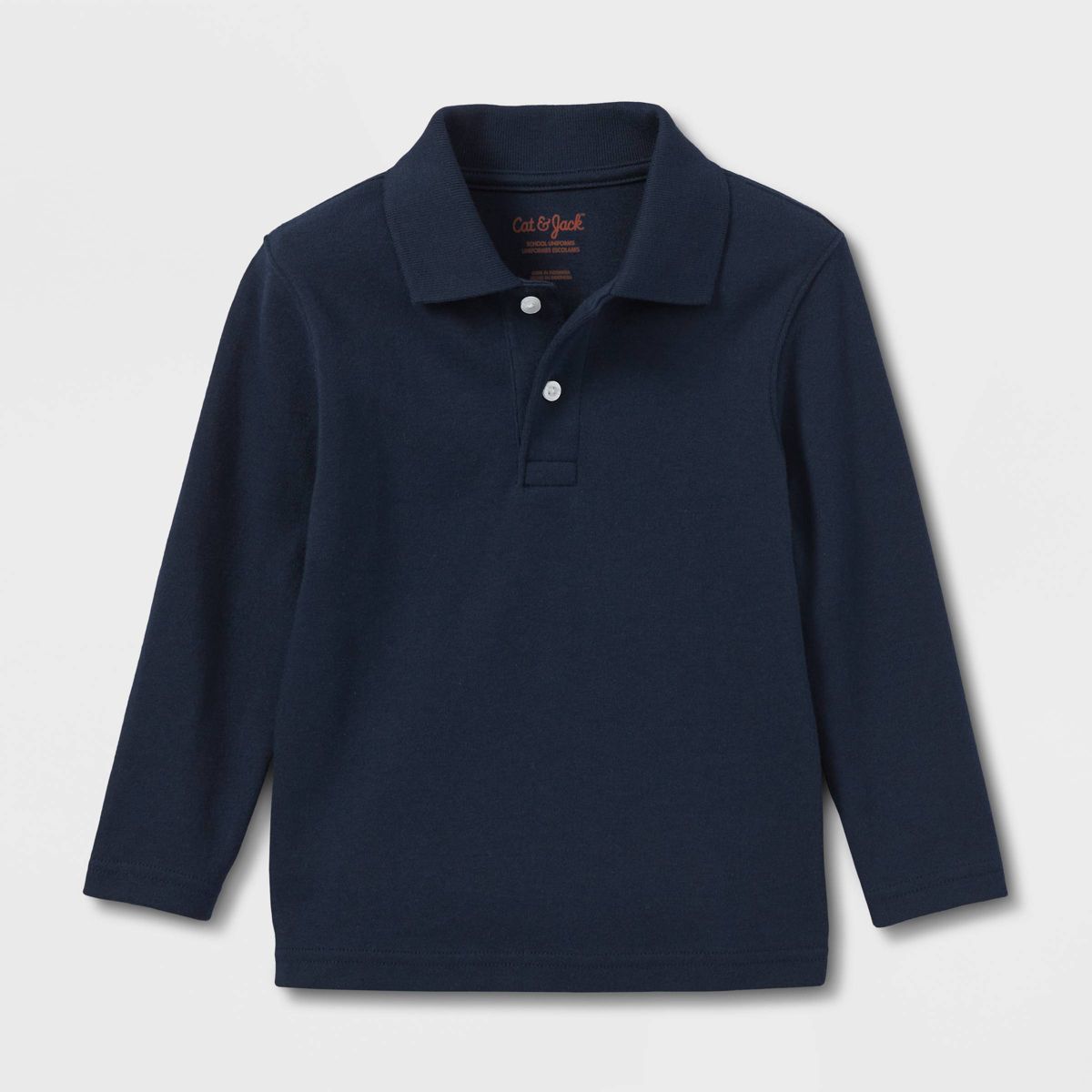 Toddler Boys' Long Sleeve Interlock Uniform Polo Shirt - Cat & Jack™ - thumbnail 10