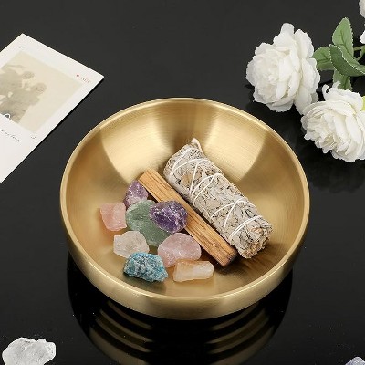 Akoasm Multifunctional Desktop Storage Bowl for Kitchen Countertops & Coffee Tables-Gold