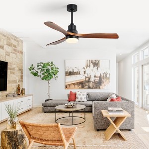 GDFStudio Blythe 52" Modern Wooden Ceiling Fan with Remote and 3CCT LED Light - 1 of 4