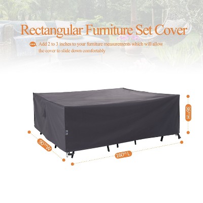 Waterproof Outdoor Patio Rectangular Cover - Gray - Dancing Garden Collection