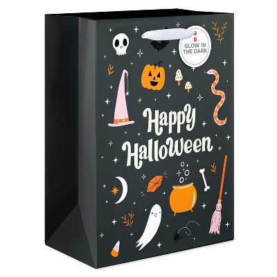 Large Halloween Gift Bag Glow-in-the-Dark Happy Halloween