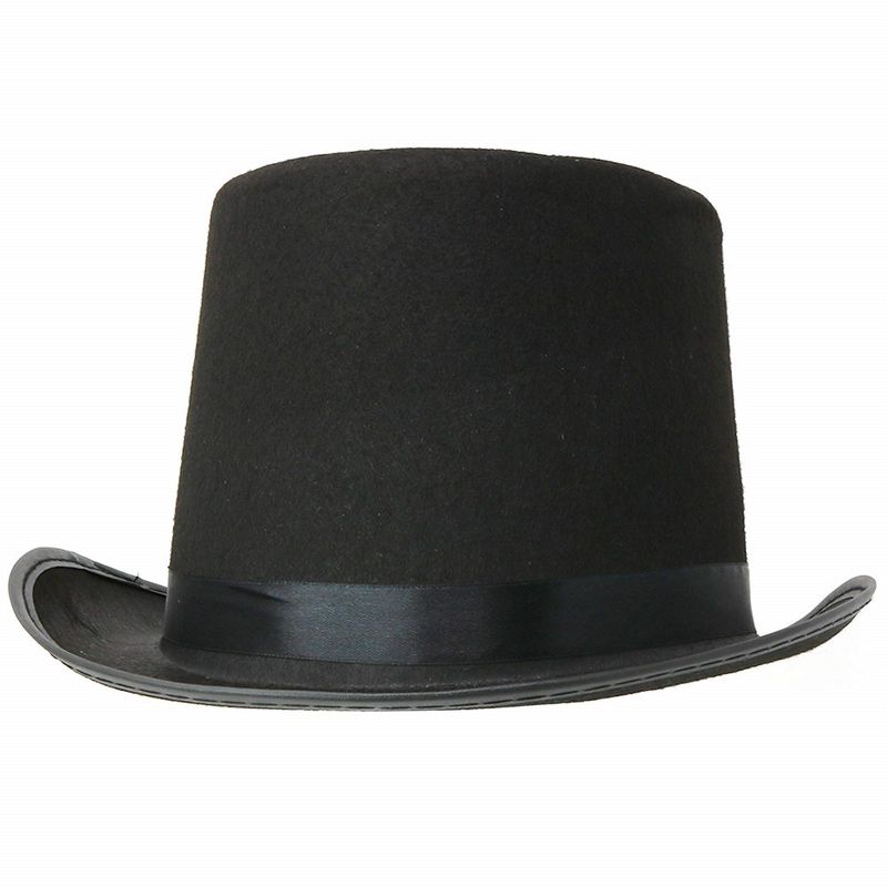 Skeleteen Adults Magician Felt Top Hat Costume - Black, 4 of 7