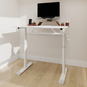 Gulches Adjustable Home/Office Desk for Kids & Adults ¨C Hand-Crank Height, Compact, Stable Multi-Purpose Design - 1 of 4