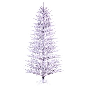 Vickerman Artifical Flocked Slim Pistol Pine Christmas Tree - 1 of 3