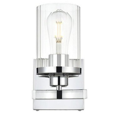 Elegant Lighting Saanvi 1 light Chrome and Clear Bath Sconce