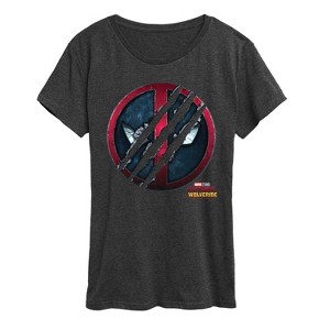 Women's - Marvel - Deadpool & Wolverine Scratch Logo Short Sleeve Graphic T-Shirt - 1 of 4
