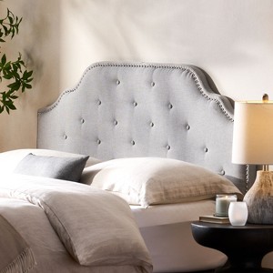 KTMBDW Upholstered Tufted Button Fabric Headboard,Comfortable Fashional Headboard Queen Size with Durable Metal Legs - 1 of 4