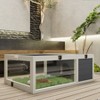 Gulches 39 Inch Gray Wood Tortoise House with 2 Waterproof Trays 3 Acrylic Windows Indoor Outdoor Reptile Cage for Turtles Lizards Geckos - 4 of 4