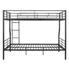 NicBex Full XL over Queen Bunk Bed Convertible Design Metal Frame Bed Frame with Full Length Guardrails and Ladder, No Box Spring Required - 4 of 4