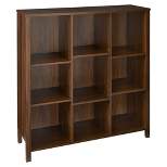ClosetMaid Wooden Adjustable 9 Cube Organizer Bedroom Storage Cubicle Shelf Bookcase for Home Organization, Dark Chestnut