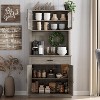 Whizmax Kitchen Pantry Cabinet with Microwave Stand, 71”Freestanding Tall Kitchen Cabinet with Doors and Shelves,Hutch Cabinet for Kitchen,Dining Room - 4 of 4