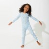 Bellabu Bear Kids Milk & Cookies Blue Bamboo Kids Pajamas - 3 of 4