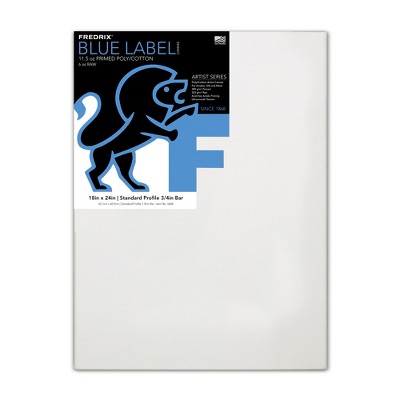 Fredrix Blue Label Ultra-Smooth Stretched Artist Canvas, Standard Profile
