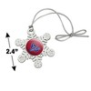 American University Primary Logo Metal Snowflake Christmas Tree Holiday Ornament - 3 of 3