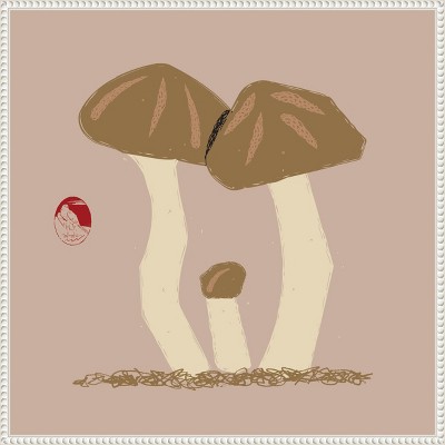 Amanti Art Matsutake Mushroom Family by Vision Grasp Art Canvas Wall Art Print Framed 22 x 22-in.