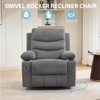 Recliner Chair - Oversized Manual Reclining Rocking Chair, 360 Swivel Glider with Cup Holder, Massage and Heat, Sofa for Adults, Living Room, Bedroom - 2 of 4