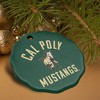 Cal Poly Mustangs Logo Porcelain Scalloped Holiday Christmas Tree Ornament - 4 of 4