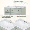 ALEXOUN 24" Bathroom Vanity with Ceramic Basin,Free Standing Single Basin Vanity Set with 2 Drawers and 1 Door,Modern Wooden Bathroom Cabinet, - 3 of 4