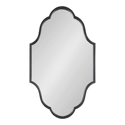 Rowla Black Scalloped Full Length Wall Mirror