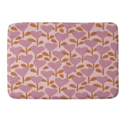 Alisa Galitsyna Heart Garden Memory Foam Bath Rug Pink - Deny Designs ...