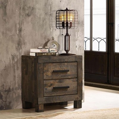 NicBex Nightstand with 2 Drawers,Modern Bedside Table with Unique Design,Side Table for Bedroom,Living Room