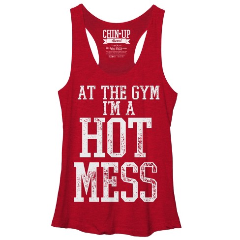 Women's Chin Up Hot Mess Racerback Tank Top : Target