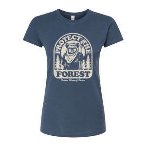 Women's - Star Wars - Ewok Protect The Forest Fitted Graphic T-Shirt - 1 of 2
