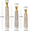 Angel Sar 3-Piece Metal Floor Vases with Irregular Geometric Hollow Design, Large Flower Vase - 3 of 4