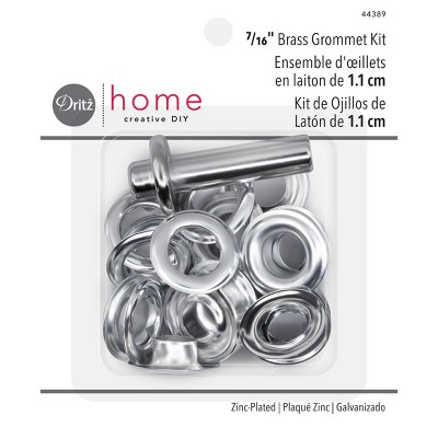 Dritz Set Of 10 Home 7/16 Grommet Kit With Tools Zinc-plated Brass : Target