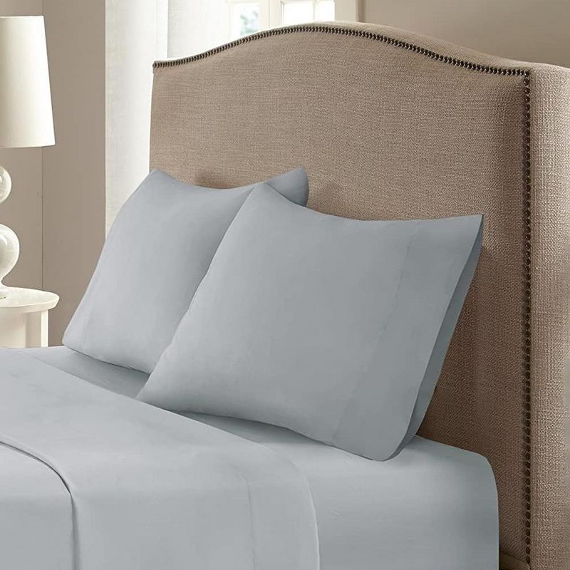 RT Designers Collection Modern Living 100% Pima Cotton Ultra Soft Sheet Set King Grey, 2 of 4