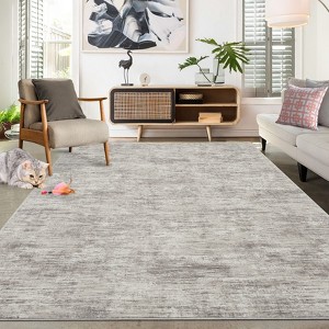Washable Rugs for Living Room Modern Distressed Bedroom Rug Soft Large Area Rug Non Slip Throw Rugs Low Pile Stain Resistant Carpet for Dining Room - 1 of 4