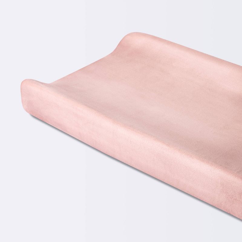 Velvet Polyester Spandex Changing Pad Cover - Pink - Cloud Island&#8482;, 1 of 5